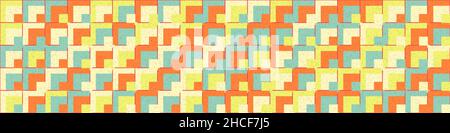 Abstract Geometrical generative computational art illustration Stock Vector