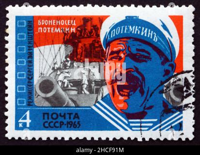 RUSSIA - CIRCA 1965: a stamp printed in the Russia shows Scene from Film Potemkin, circa 1965 Stock Photo