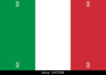 Italian colored flag flat vector colored icon Stock Vector
