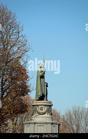 Statue of Vladimir the Great in Kyiv Stock Photo