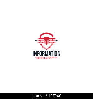 Modern design Information Security logo design Stock Vector