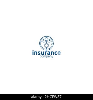 Minimalist design Insurance Company logo design Stock Vector
