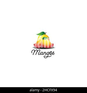 Modern design flat colorful Mangos logo design Stock Vector