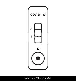 rapid antigen self test (RST) icon vector rapid antigen detection test (RADT) symbol Coronavirus, COVID-19 antibody test sign healthcare and medical c Stock Vector