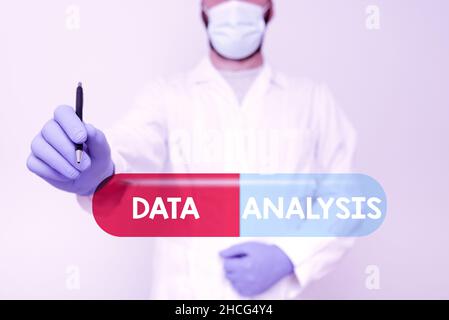 Handwriting text Data Analysis. Word Written on Translate numbers to Analytical Conclusion Forecasting Scientist Demonstrating New Technology, Doctor Stock Photo