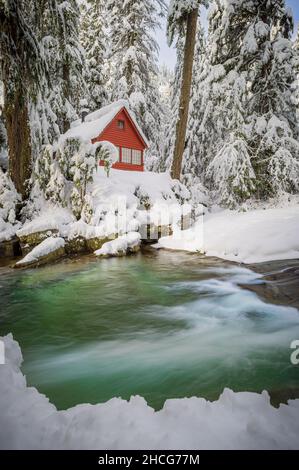 Franklin Falls trail near Snoqualmie Pass in Washington state. Stock Photo