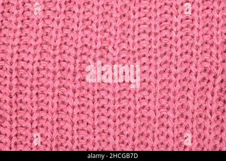 closeup of knitted fabric texture Stock Photo