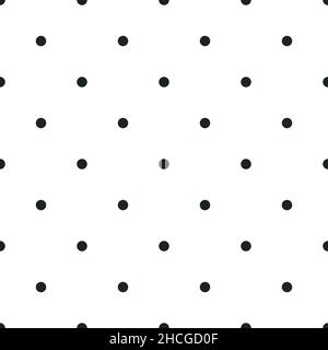 Simple black circles geometric christmas pattern on white background for wrapping paper vector illustration Stock Vector