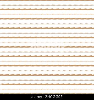 horizontal stripes pattern in ochre and white Stock Vector