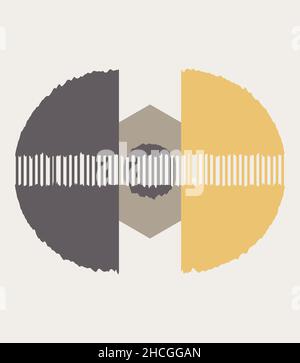 Posters with abstract art. Scandinavian wall decor. Stock Vector