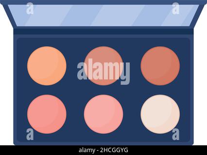 Makeup palette semi flat color vector object Stock Vector