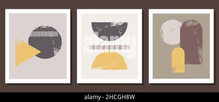 Geometric poster - Abstract prints and boho-style wall decor. Stock Vector