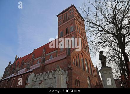 Side view at Saint Jacob's Church - Torun, Poland Stock Photo