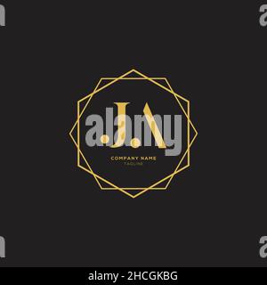 Unique modern JA Letter Business Logo Design Alphabet Icon Vector Symbol. Creative elegant letter JA logo template. Stock Vector