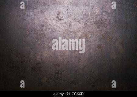 dark rusty metal background texture or backdrop Stock Photo
