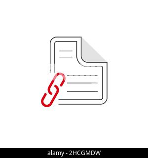Copy link files line art vector icon. Stock Vector illustration isolated on white background. Stock Vector
