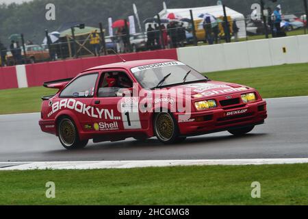 Steve Soper, Craig Davies, Ford Sierra Cosworth RS500, Adrian Flux Trophy for MRL Historic Touring Car Challenge, a two driver race with a compulsory Stock Photo