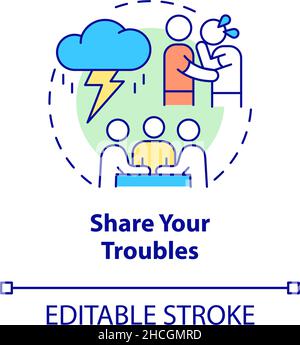 Share your troubles concept icon Stock Vector