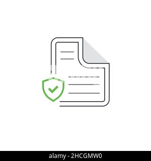 Document Protection Icon. Stock Vector illustration isolated on white background. Stock Vector