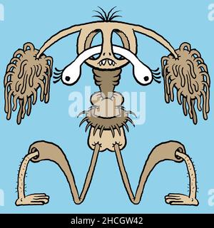 Cartoon illustration character monsters design Stock Photo