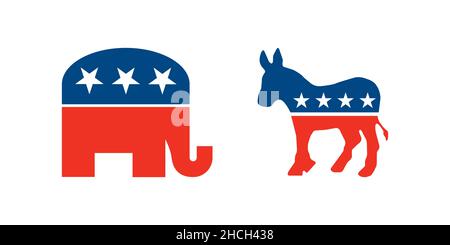 Political parties logo in United States Stock Vector