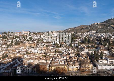 Houses In Granada Spain Stock Photo