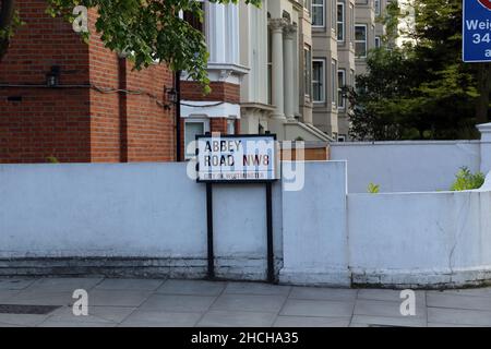 LONDON, GREAT BRITAIN - MAY 17, 2014: This is an index of the well-known street in the music world - Abbey Road. Stock Photo