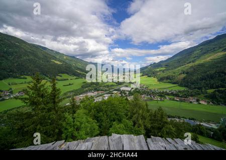 View from Strechau Castle to Rottenmann, Lassing, Styria, Austria Stock Photo