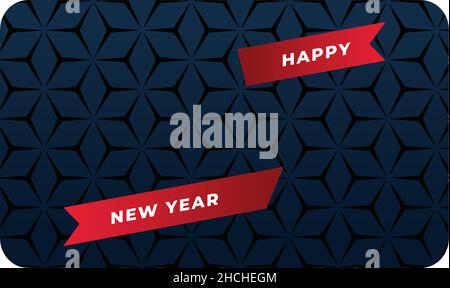 creative of happy new year on abstract background Stock Vector