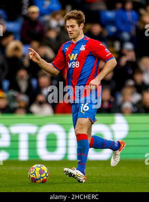 Crystal Palace's Joachim Andersen in action during the Premier League match at Selhurst Park, London. Picture date: Tuesday December 28, 2021. Stock Photo