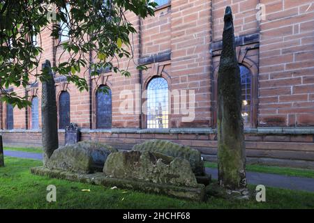 The Giants Grave in St Andrews church, Penrith town, Cumbria, England, UK Stock Photo