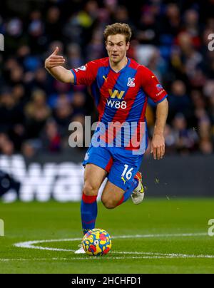 Crystal Palace's Joachim Andersen in action during the Premier League match at Selhurst Park, London. Picture date: Tuesday December 28, 2021. Stock Photo