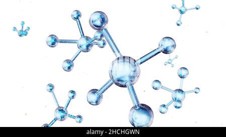 molecule or serum or atom, Serum Liquid Cream ,Collagen Clear Crystal Premium Serum and Vitamin Skin Care, Abstract structure for Science or medical Stock Photo