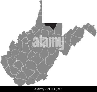 Monongalia County (West Virginia) outline map set Stock Vector Image ...