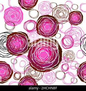 Seamless abstract background from Violet circles. Vector illustration Stock Vector