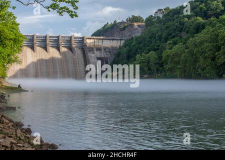 Wolf Creek Dam on the Cumberland River, Kentucky Stock Photo