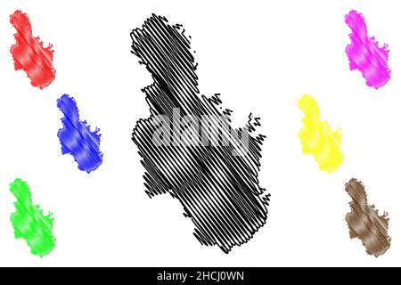 Ramanagara Map Color Vector Ramanagara district (Karnataka State, Republic of India, Bangalore ...