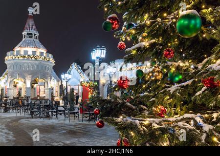 Christmas market in Moscow, Russia