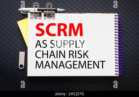 Scrm Concept image of Business Acronym SCRM as Supply Chain Risk Management ...