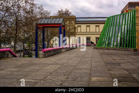 Stuttgart, Germany -April 18,2021: This is The New State Gallery (Staatsgalerie), an art museum opened in 1843 and rebuilt by 1948 based on an archite Stock Photo