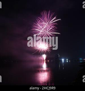 Fireworks on bonfire night Stock Photo