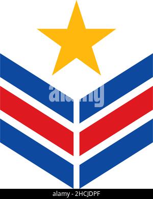 Military badge logo icon template illustration vector Stock Vector