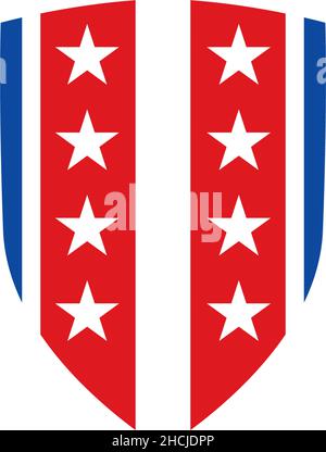 Military badge logo icon template illustration vector Stock Vector