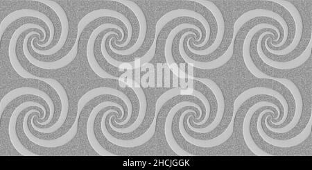 Seamless black white and gray concrete wall tile texture in geometric square shape pattern for background and wallpaper, monochrome tone, swirl Stock Photo