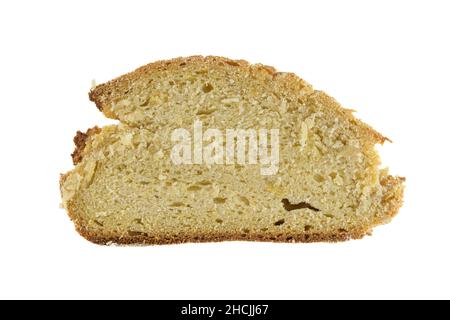 Slice of bread isolated on white background. Stock Photo