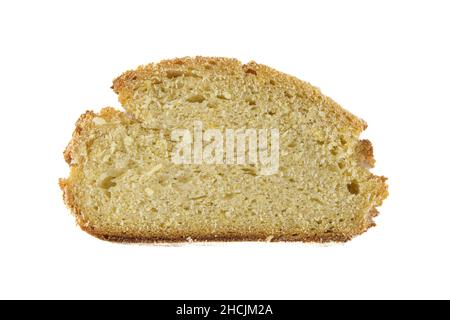 Slice of bread isolated on white background. Stock Photo