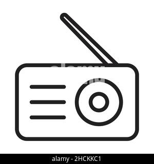 radio icon vector for graphic design, logo, web site, social media, mobile app, ui illustration Stock Vector