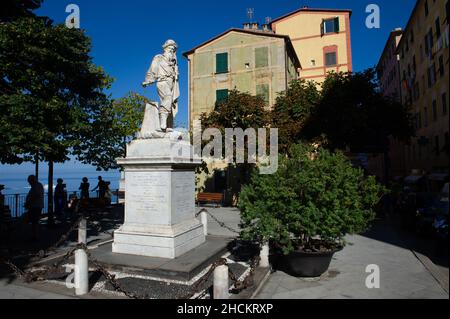 Europe, Italy, City of Camogli on the Mediterranean sea in Liguria. Stock Photo