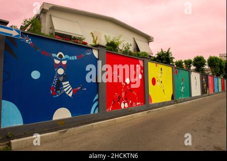 Europa, Italia, Lombardia, Milano, street art in the Bovisa district. Stock Photo