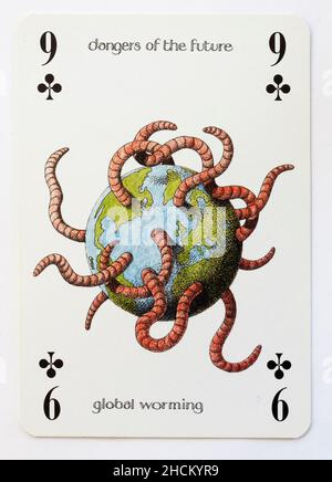 Peculiar Playing Card by Artist Simon Drew Stock Photo